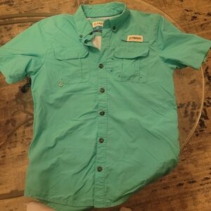 Magellan Outdoors Men's Aqua Short Sleeve Shirt